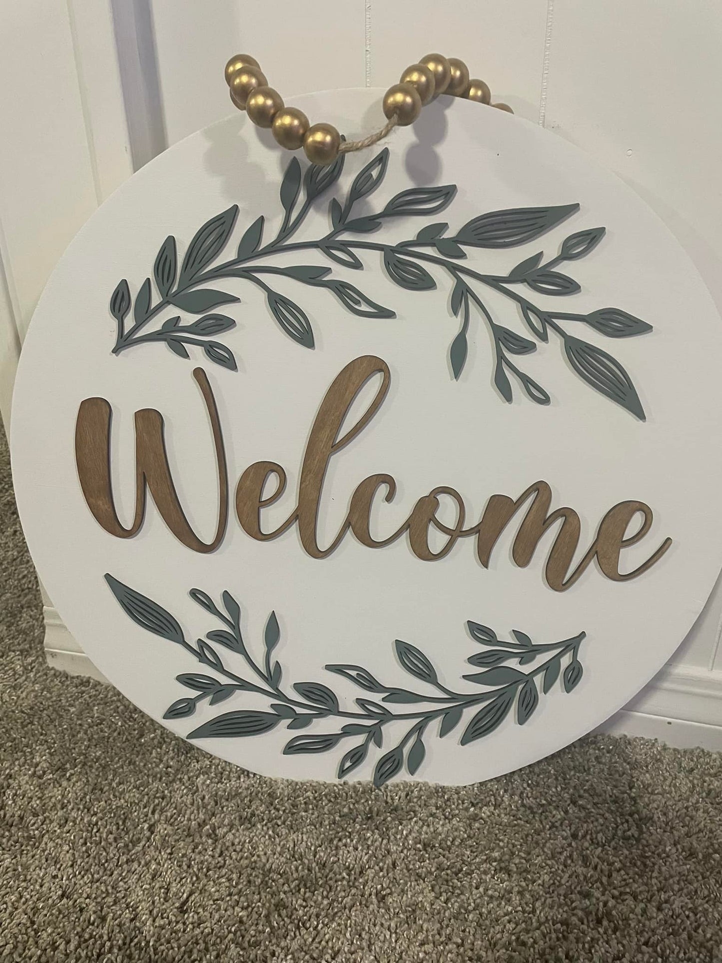 18" Doorhanger Welcome